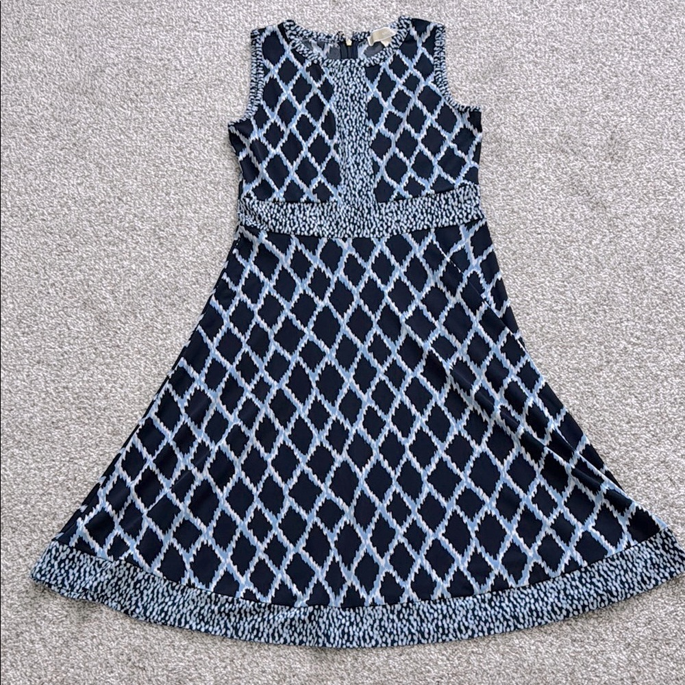 MICHAEL Michael Kors Sleeveless Geometric Pattern Dress.